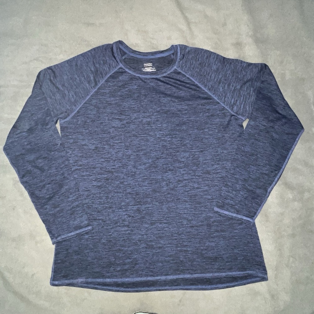ClimateRight Shirt Womens XL Blue CuddlDuds Stretch Base Layer Top Plush Warmth